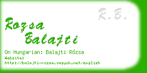 rozsa balajti business card