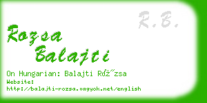 rozsa balajti business card